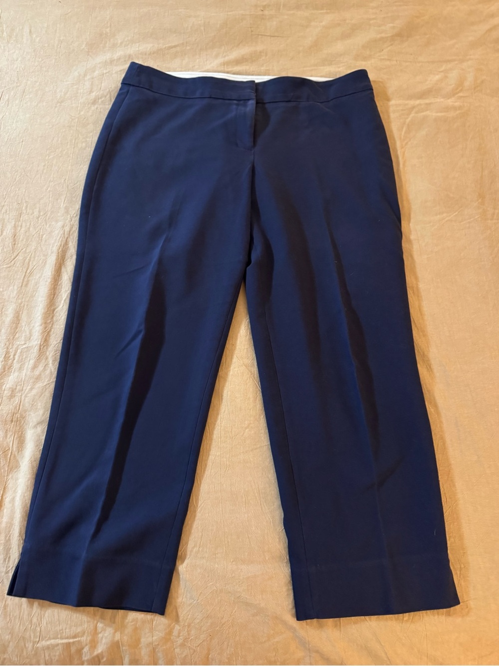 Michael Kors Navy Cropped Dress Pants - Tailored Ankle Length